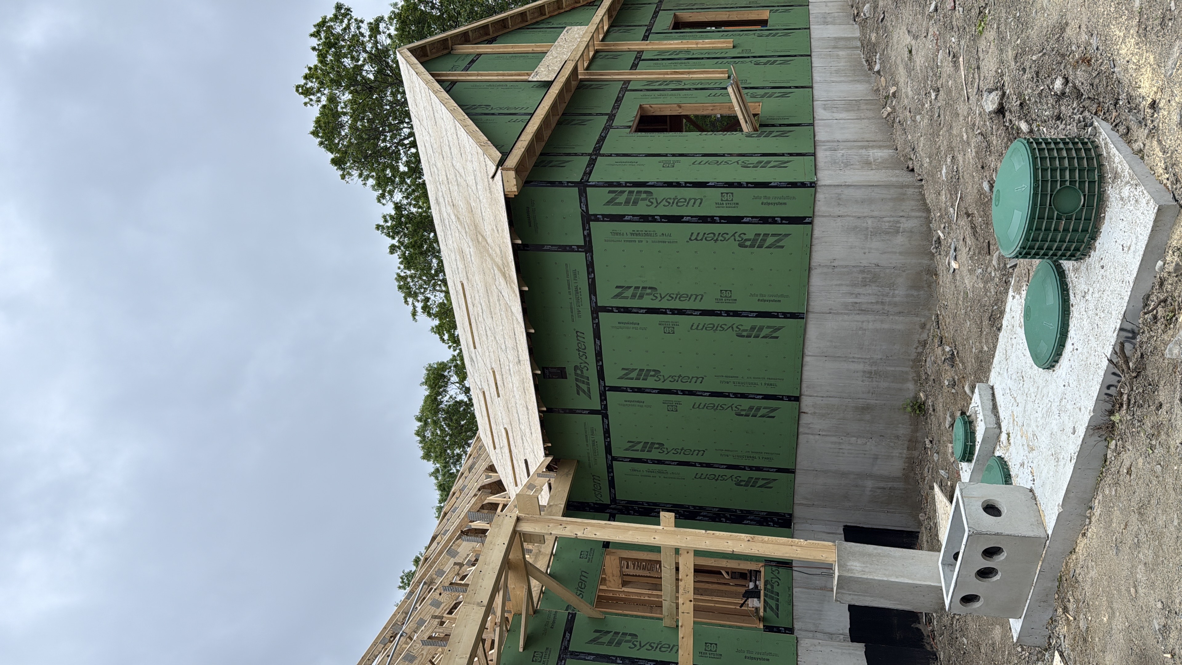 Foundation with Septic Installation - New Construction Progress